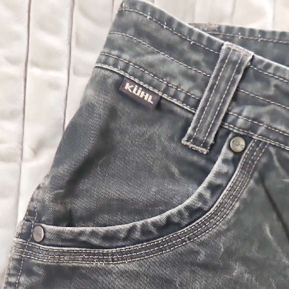 Kuhl Charcoal Distresed Jeans Sz 6 - Picture 7 of 9